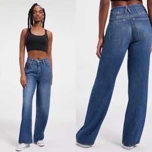 Good American 90s weightless jeans in indigo395 size 8/29